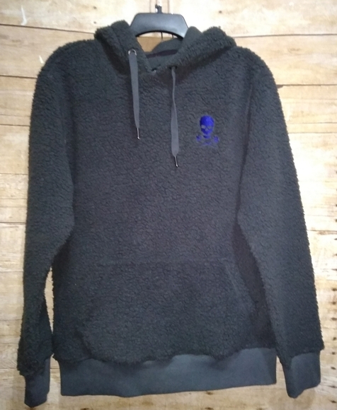 Adam Levine gray Sherpa pullover hoodie - Picture 2 of 7